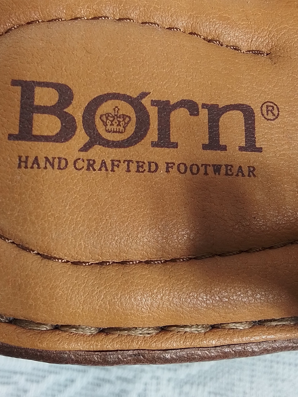Born light brown leather slingback heeled sandals - Picture 12 of 13